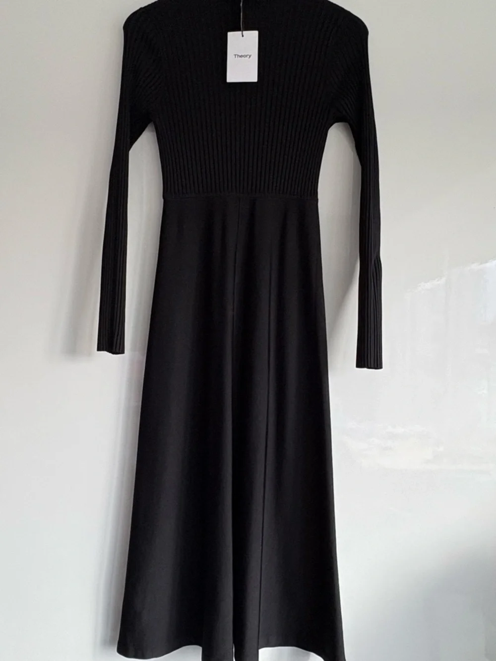 THEORY Compact Ribbed Midi Dress - Picture 5 of 11